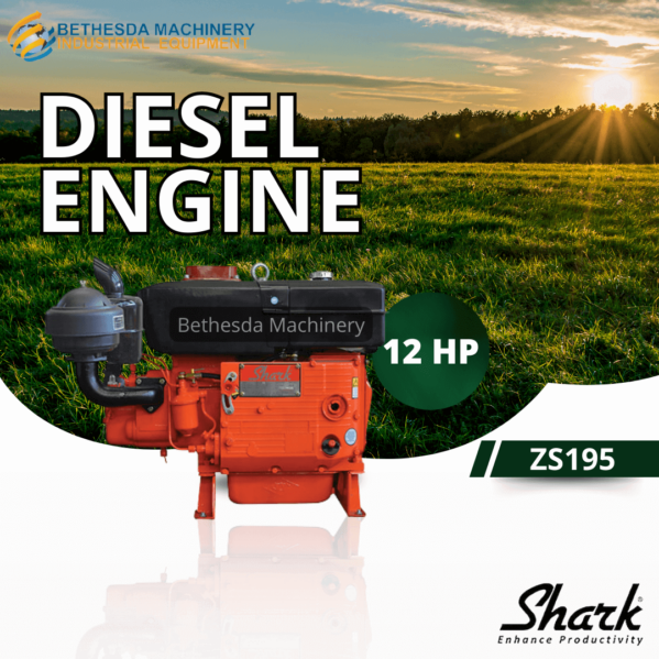 Diesel 12 PK Shark ZS 195 Mesin Penggerak 12 HP
