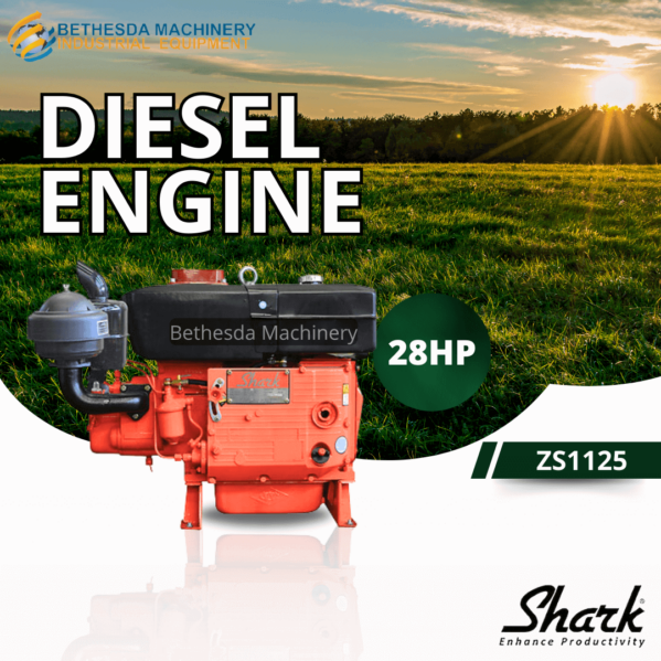 Diesel 28 Hp Shark Mesin Penggerak Solar 28 PK ZS 1125