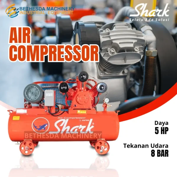 Mesin Kompresor Udara Shark 5 HP Auto Motor LWPM 8005