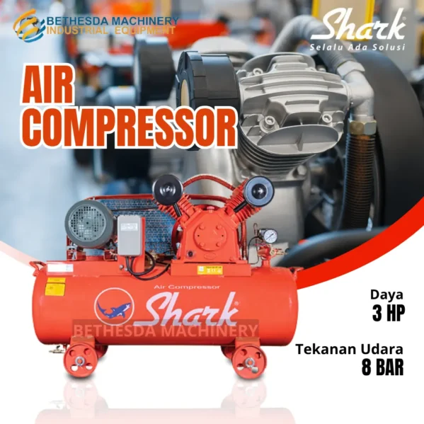 Kompresor 3 HP Listrik Shark Kompresor Udara 3 HP 8 Bar