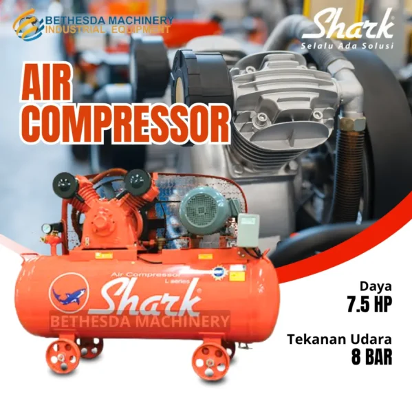 Mesin Kompresor Angin 8 Bar 7.5 Hp Shark Lvpm 1075