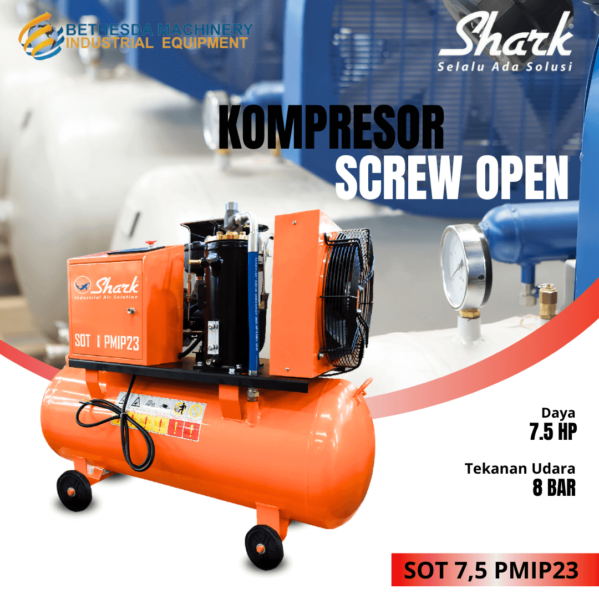 Shark Kompresor Screw Open 7.5 HP 8 BAR SOT7,5PMIP23